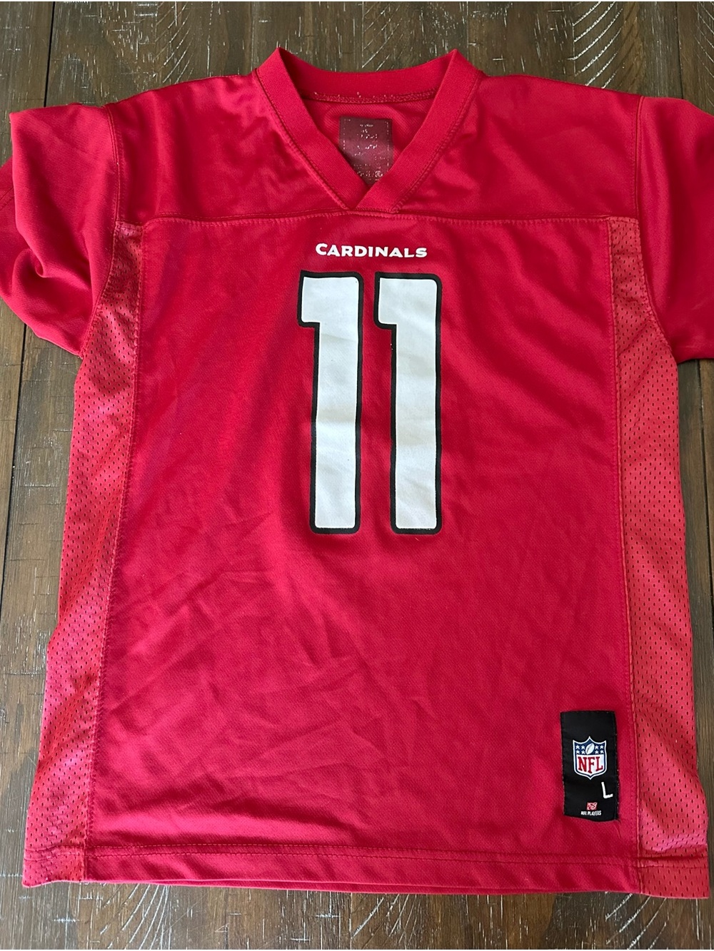 Youth Arizona Cardinals #11 Fitzgerald Football Jersey - NFL Licensed Shirt Sz L
